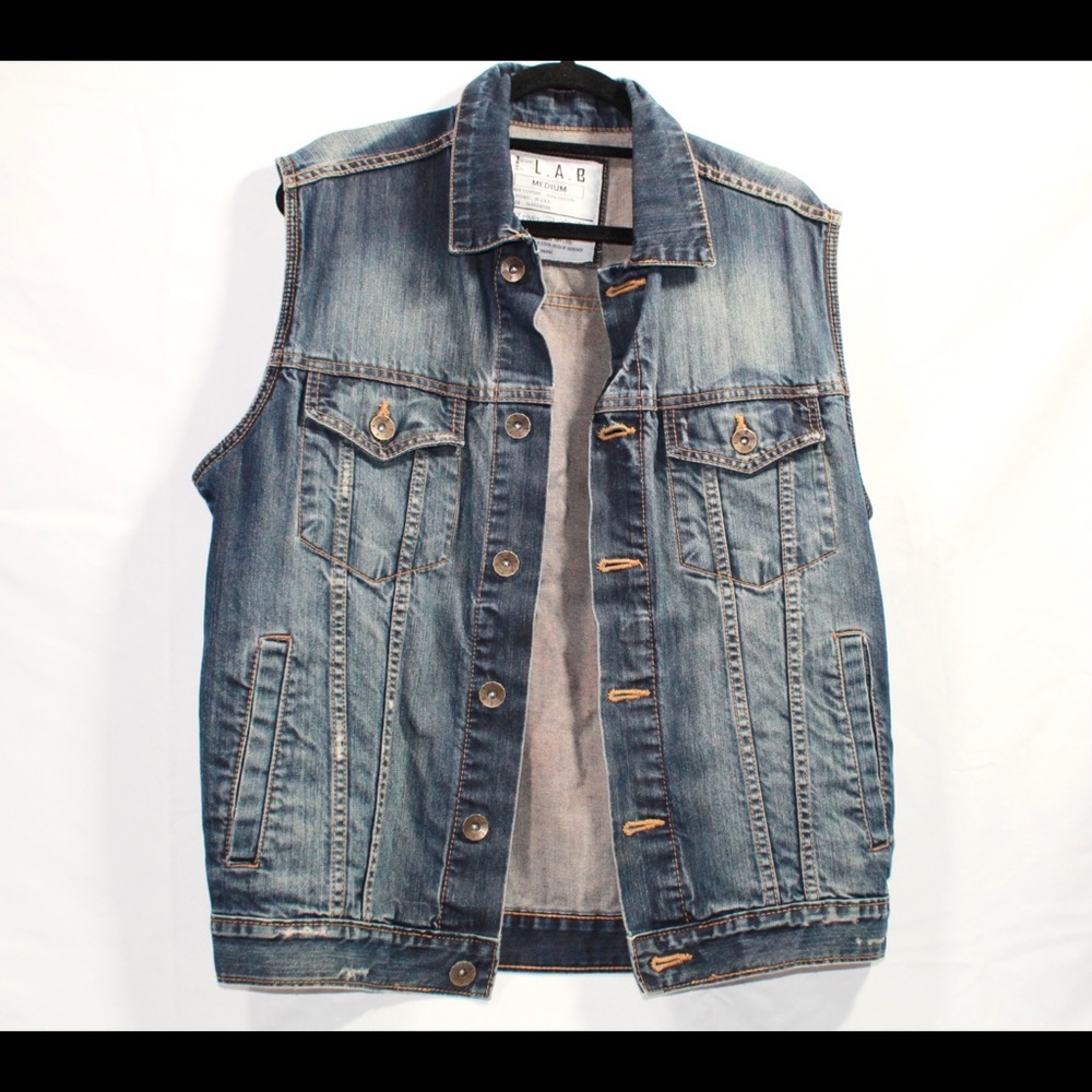 Liberation A Bleu (L.A.B.) Sleeveless Jean Jacket